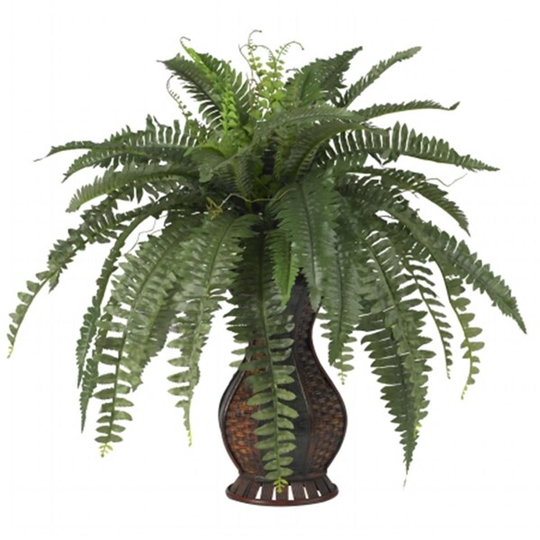Nearly Natural Boston Fern with Urn Silk Plant 6629 - main
